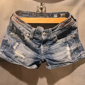 Miss Me Jean shorts, size 25! Like brand new!